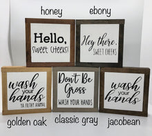 Load image into Gallery viewer, Hockey Family Sign, Sports Fan Decor, NHL fan Gift, Winter Home Decor, Small Wood Signs, Bog Road Designs