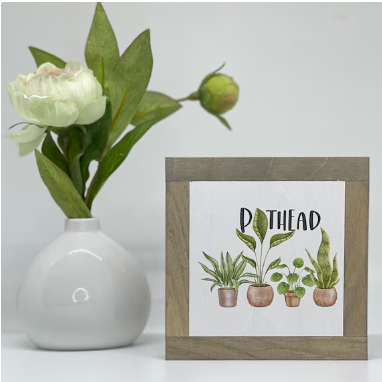 pothead plant poster Plant Mom Decor, Gift for Her, Succulent Lover, Bog Road Designs
