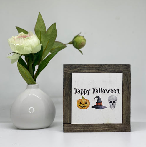 Happy Halloween ( skull witch hat pumpkin )
