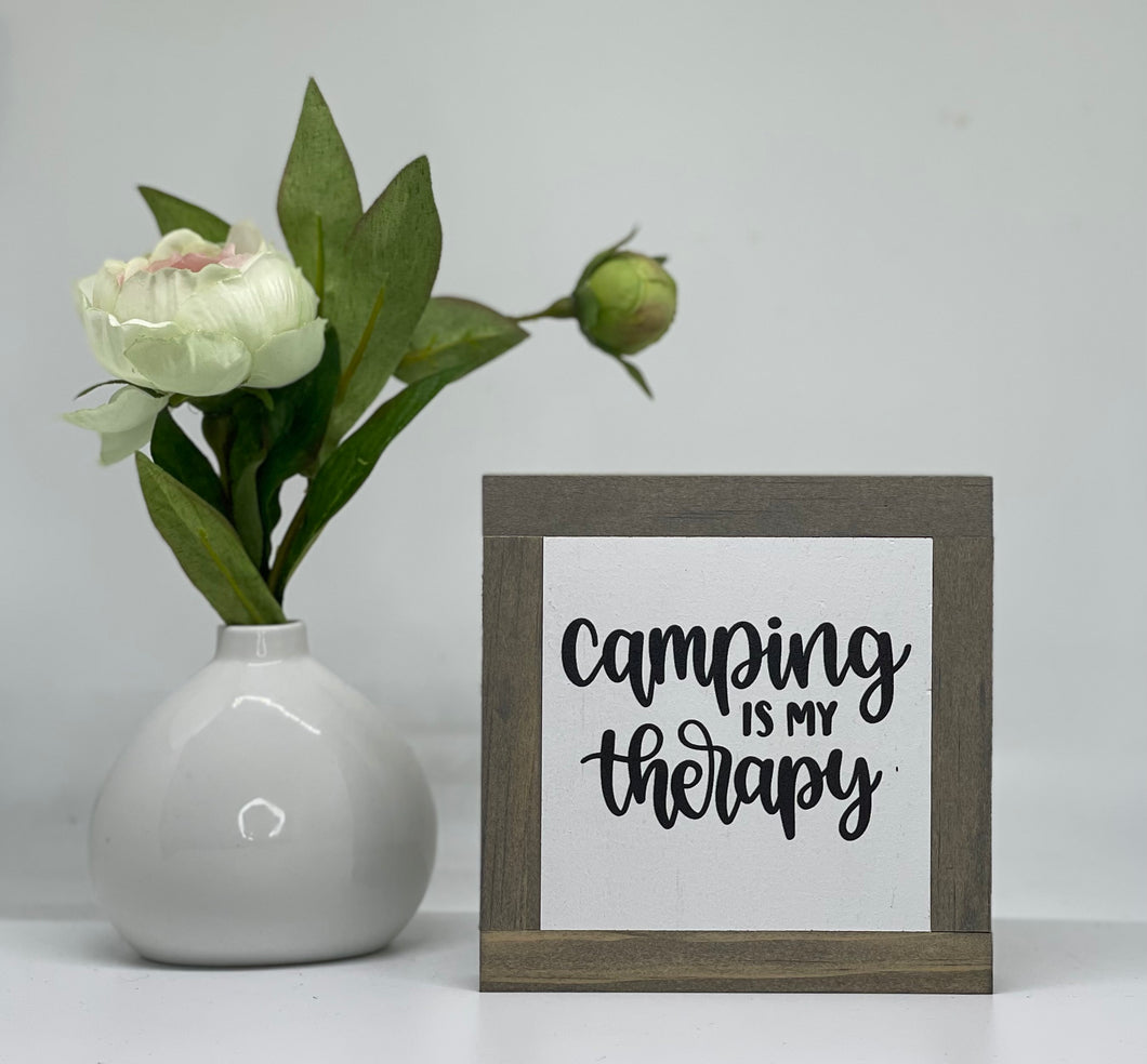 Camping is my Therapy ( funny camping sign )