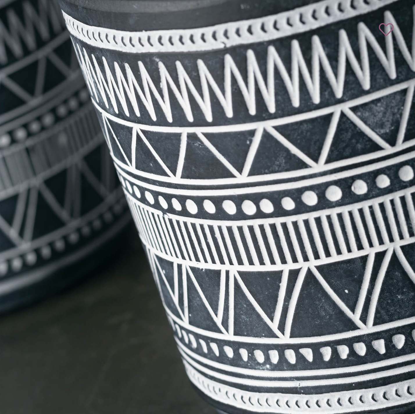 aztec print plant pot Aztec Printed Pot – Bog Road Designs