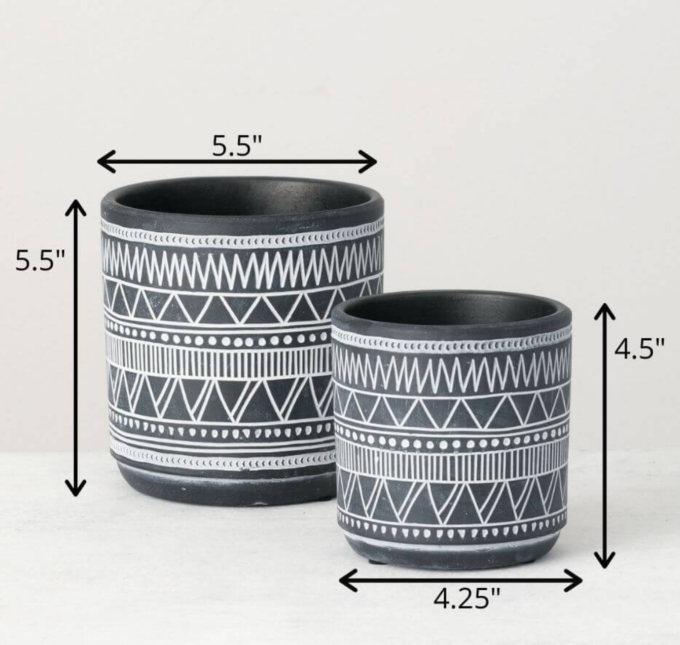aztec print plant pot Aztec Printed Pot – Bog Road Designs
