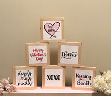 Load image into Gallery viewer, Kissing Booth Sign, Valentine&#39;s Decor, Love Day Gifts, Small Wood Signs, Winter Home Decor, Bog Road Designs