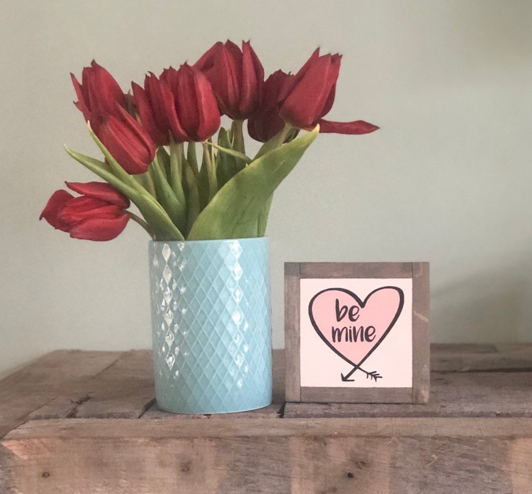 Be Mine, Small Wood Signs, Valentine's Day Decor, Spouse Gift, Bog Road Designs
