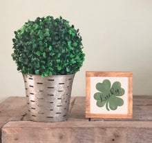 Load image into Gallery viewer, LUCKY Clover Wood Sign, St. Patrick&#39;s Day Sign, Irish Home Decor, Small Wood Signs, Bog Road Designs
