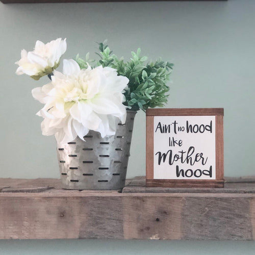 Funny Motherhood Sign, Mother's Day Gift, Funny Mom Present, Small Wood Sign, Bog Road Designs