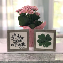 Load image into Gallery viewer, LUCKY Clover Wood Sign, St. Patrick&#39;s Day Sign, Irish Home Decor, Small Wood Signs, Bog Road Designs
