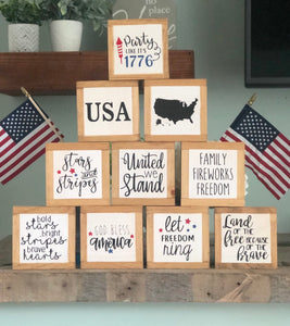 USA Wood Sign, 4th of July Sign, Independence Day Gift, America Home Decor, Small Wood Signs, Bog Road Designs