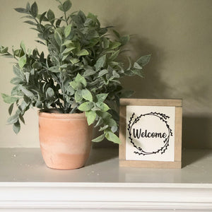 Welcome Sign, Welcome Home Decor, Rustic Welcome Sign, Small Wood Sign, Bog Road Designs
