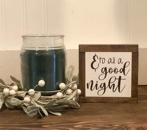 To All A Good Night, Christmas Sign, Rustic Holiday Decor, Small Wood Sign, Bog Road Designs