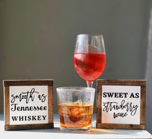 Load image into Gallery viewer, Strawberry Wine Sign, Wine Home Decor, Bar Wood Sign, Wine Enthusiast Gift, Small Wood Signs, Bog Road Designs