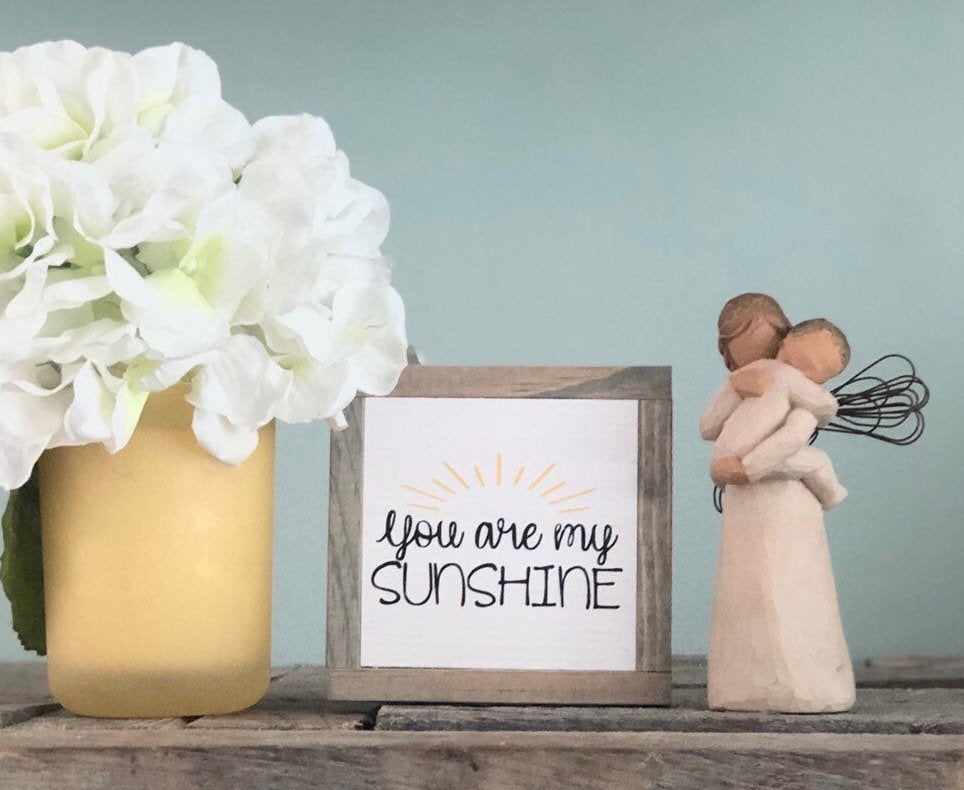 Nursery Decor, You Are My Sunshine, Baby Shower Gift, Kid's Room Art, Small Wood Signs, Bog Road Designs