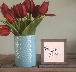 He Is Risen, Scripture Sign, Easter Home Decor, Small Wood Signs, Bog Road Designs