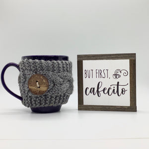But First Cafecito Sign, Coffee Home Decor, Kitchen Sign, Coffee Lover Gift, Small Wood Signs, Bog Road Designs