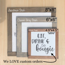 Load image into Gallery viewer, Love Is Brewing, Coffee Wood Sign, Love Home Decor, Rustic Kitchen Sign, Small Wood Signs, Bog Road Designs