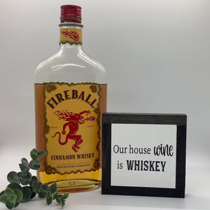 House Wine is Whiskey Sign, Bar Wood Sign, Kitchen Home Decor, Wedding Decor, Small Wood Signs, Bog Road Designs