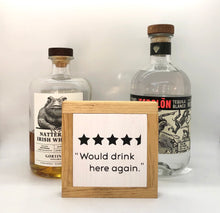 Load image into Gallery viewer, Would Poop Here Again, Bathroom Humor, Restroom Decor, Small Wood Signs, Bog Road Designs